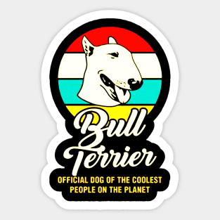 Funny Bull Terrier Dog Vintage Retro Sticker